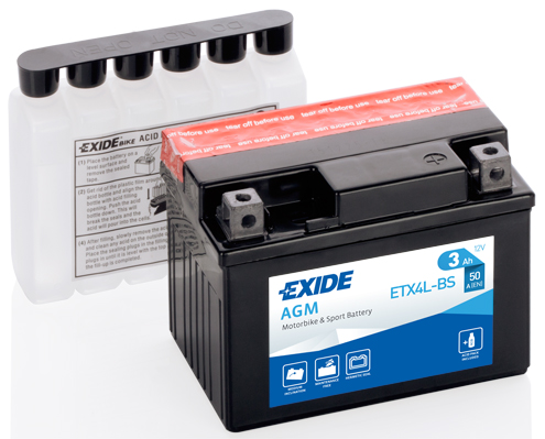 Starter Battery - ETX4L-BS EXIDE