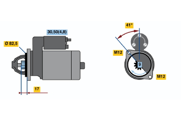Starter - 0 001 107 446 BOSCH