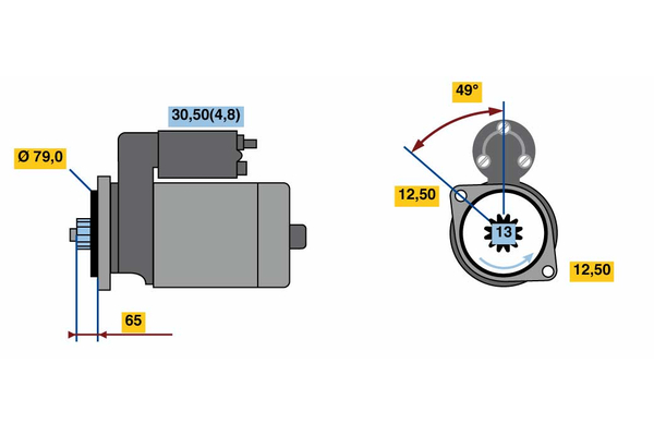 Starter - 0 001 153 009 BOSCH