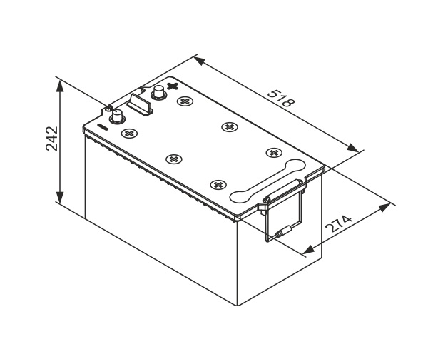 Starter Battery - 0 092 TA0 800 BOSCH