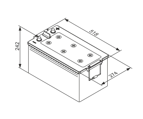 Starter Battery - 0 092 TE0 888 BOSCH