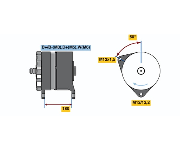 Alternator - 0 120 689 587 BOSCH