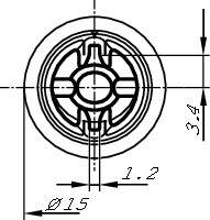 Control, headlight range adjustment - 0 132 801 142 BOSCH