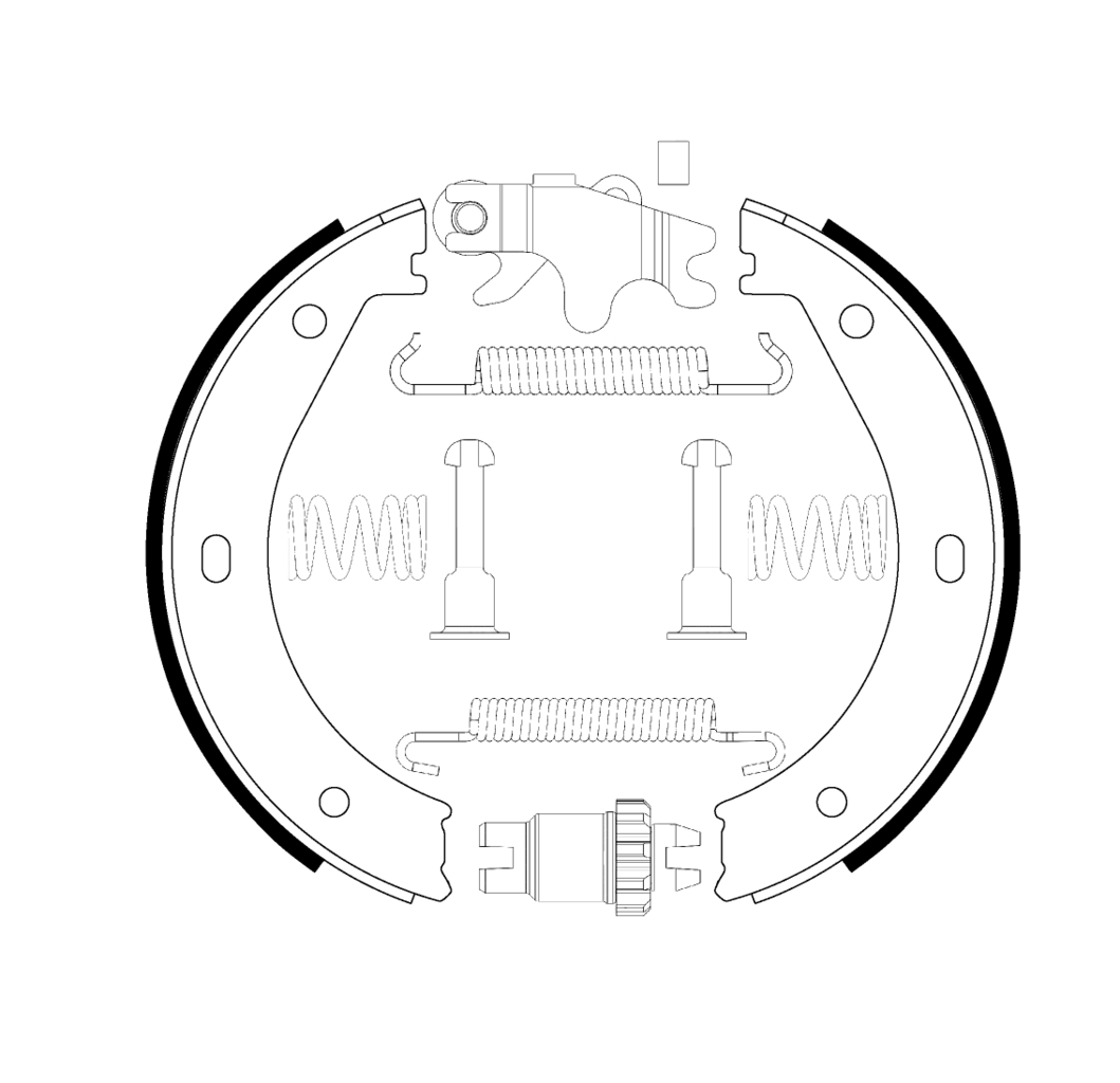 Brake Shoe Set, parking brake - 0 204 113 804 BOSCH