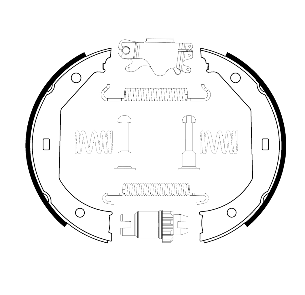 Brake Shoe Set, parking brake - 0 204 113 806 BOSCH