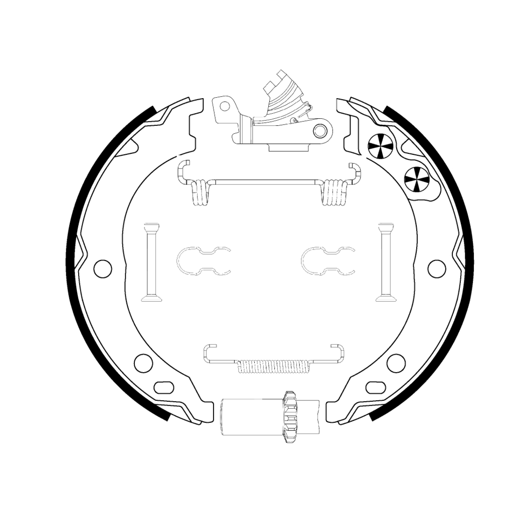 Brake Shoe Set, parking brake - 0 204 113 821 BOSCH