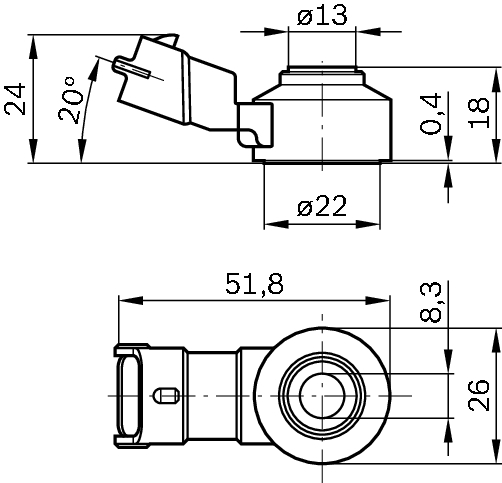 Knock Sensor - 0 261 231 173 BOSCH