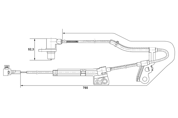 Sensor, wheel speed - 0 265 006 677 BOSCH