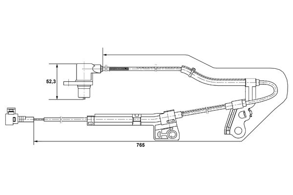 Sensor, wheel speed - 0 265 006 677 BOSCH