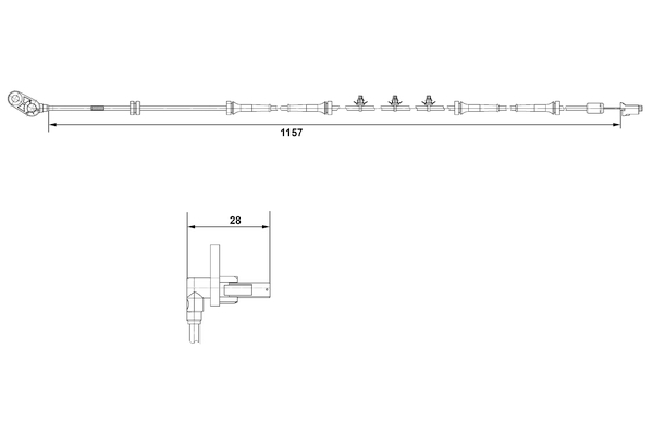Sensor, wheel speed - 0 265 007 463 BOSCH