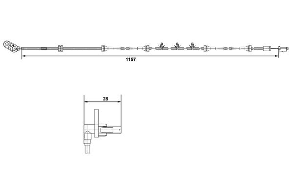 Sensor, wheel speed - 0 265 007 463 BOSCH