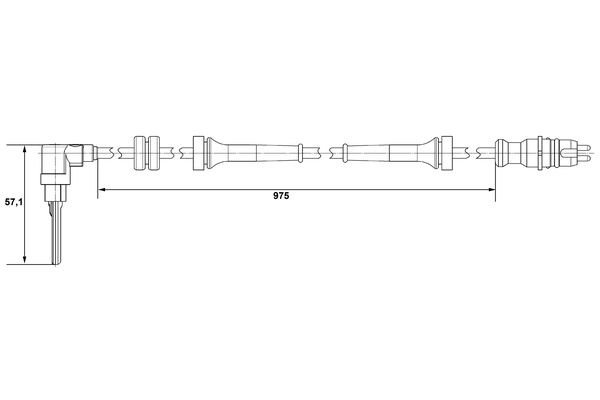 Sensor, wheel speed - 0 265 007 510 BOSCH