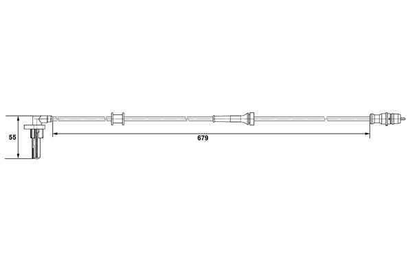 Sensor, wheel speed - 0 265 007 533 BOSCH