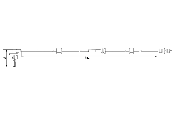 Sensore, N° giri ruota - 0 265 007 534 BOSCH