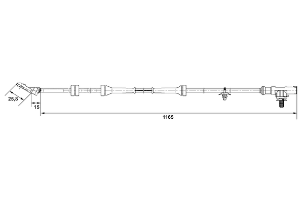 Sensor, wheel speed - 0 265 007 537 BOSCH