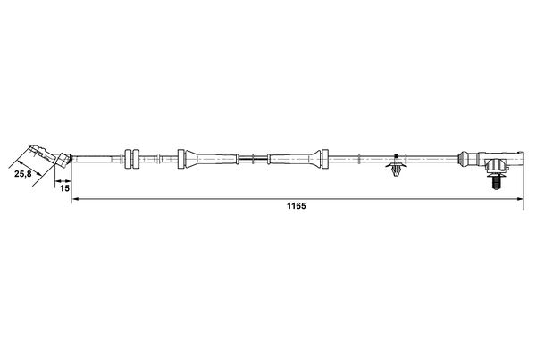 Sensor, wheel speed - 0 265 007 537 BOSCH