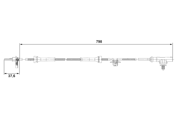 Sensor, wheel speed - 0 265 007 687 BOSCH