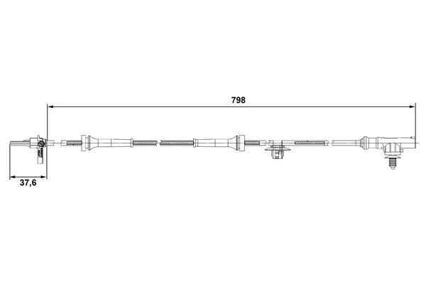 Sensor, wheel speed - 0 265 007 687 BOSCH