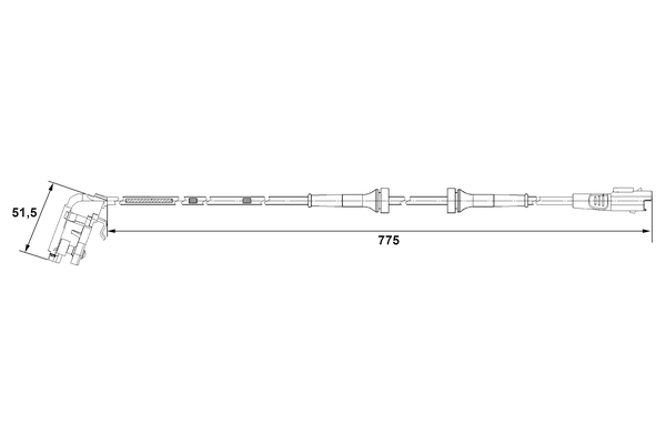 Sensor, wheel speed - 0 265 007 779 BOSCH