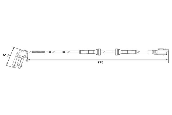 Sensor, wheel speed - 0 265 007 779 BOSCH
