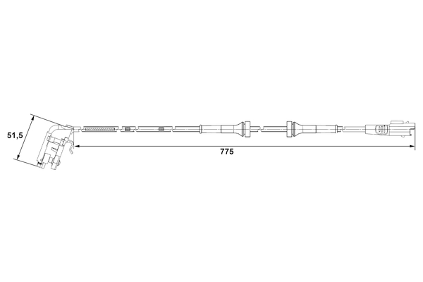 Sensor, wheel speed - 0 265 007 780 BOSCH