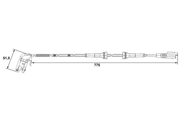 Sensor, wheel speed - 0 265 007 780 BOSCH