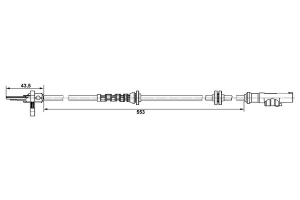 Sensor, wheel speed - 0 265 007 896 BOSCH