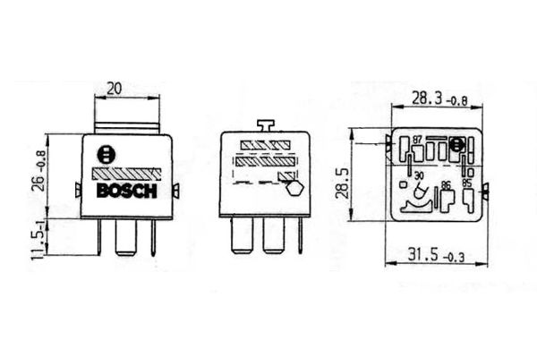 Relay, main current - 0 332 019 456 BOSCH
