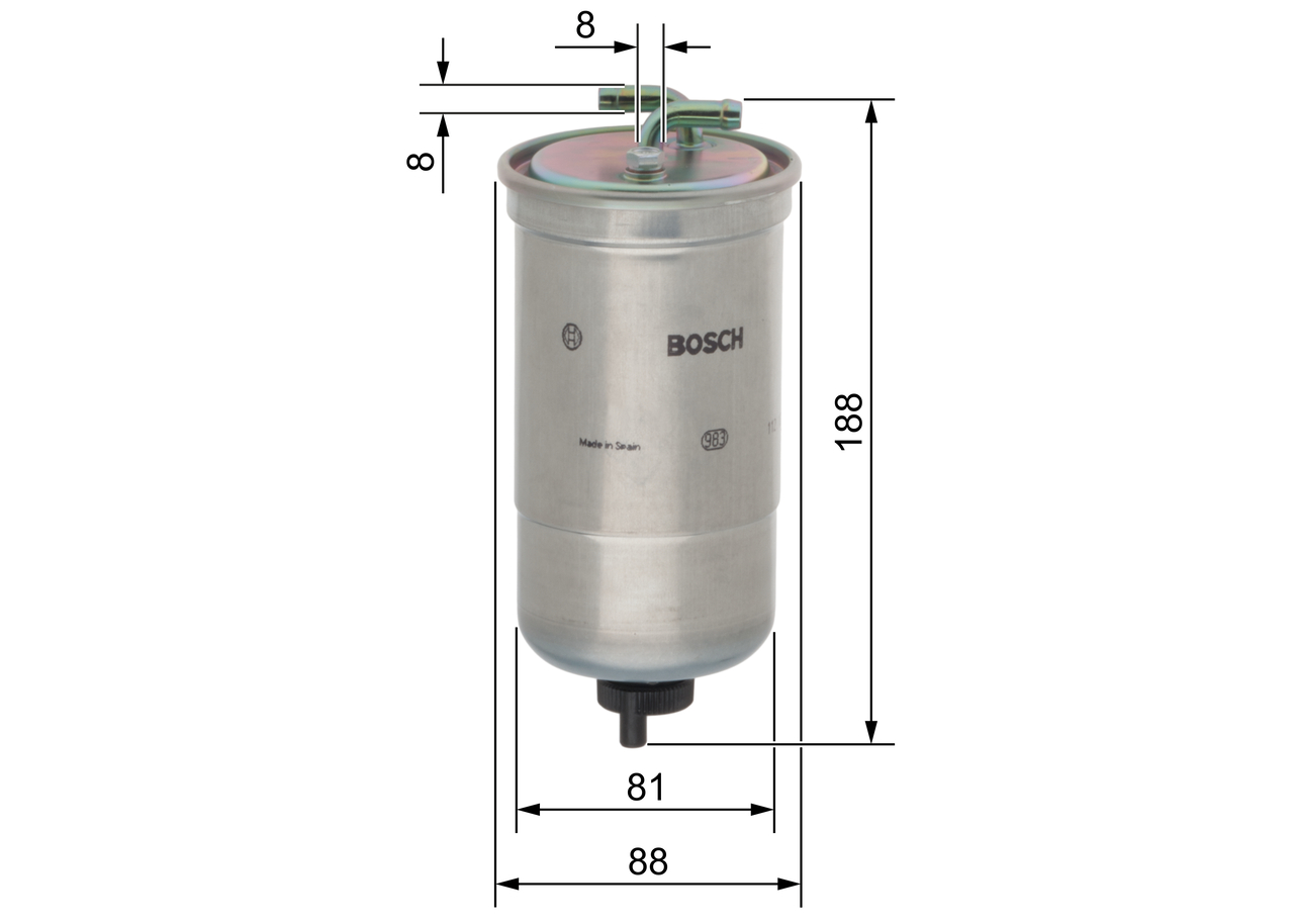 Fuel filter - 0 450 906 442 BOSCH