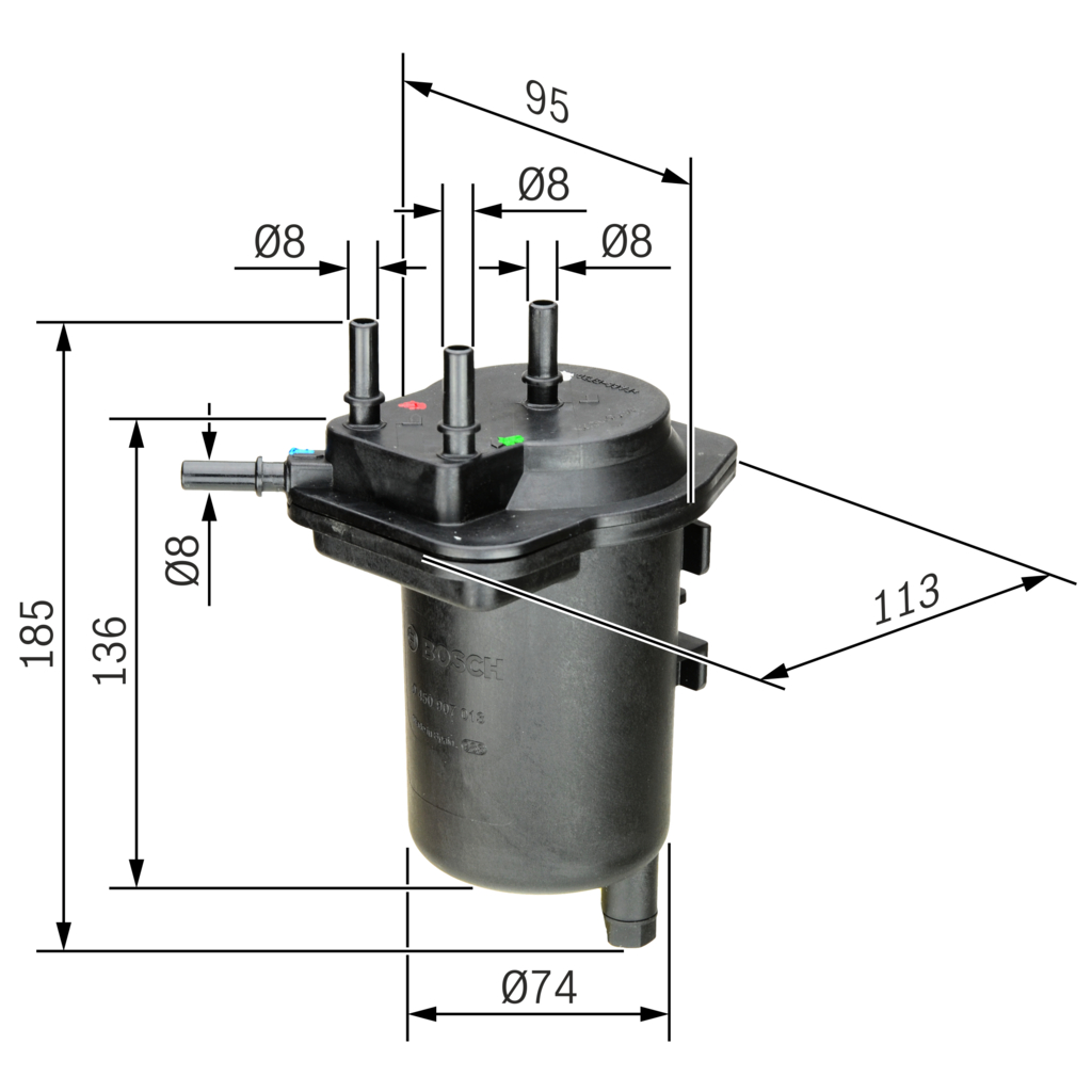 Fuel filter - 0 450 907 013 BOSCH