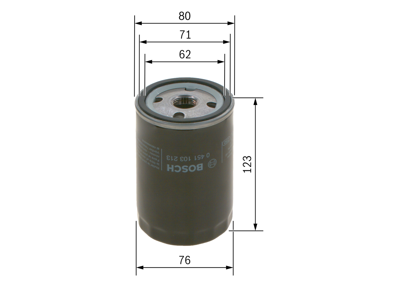 Oil Filter - 0 451 103 213 BOSCH