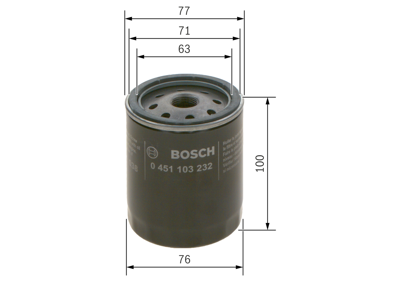 Oil Filter - 0 451 103 232 BOSCH