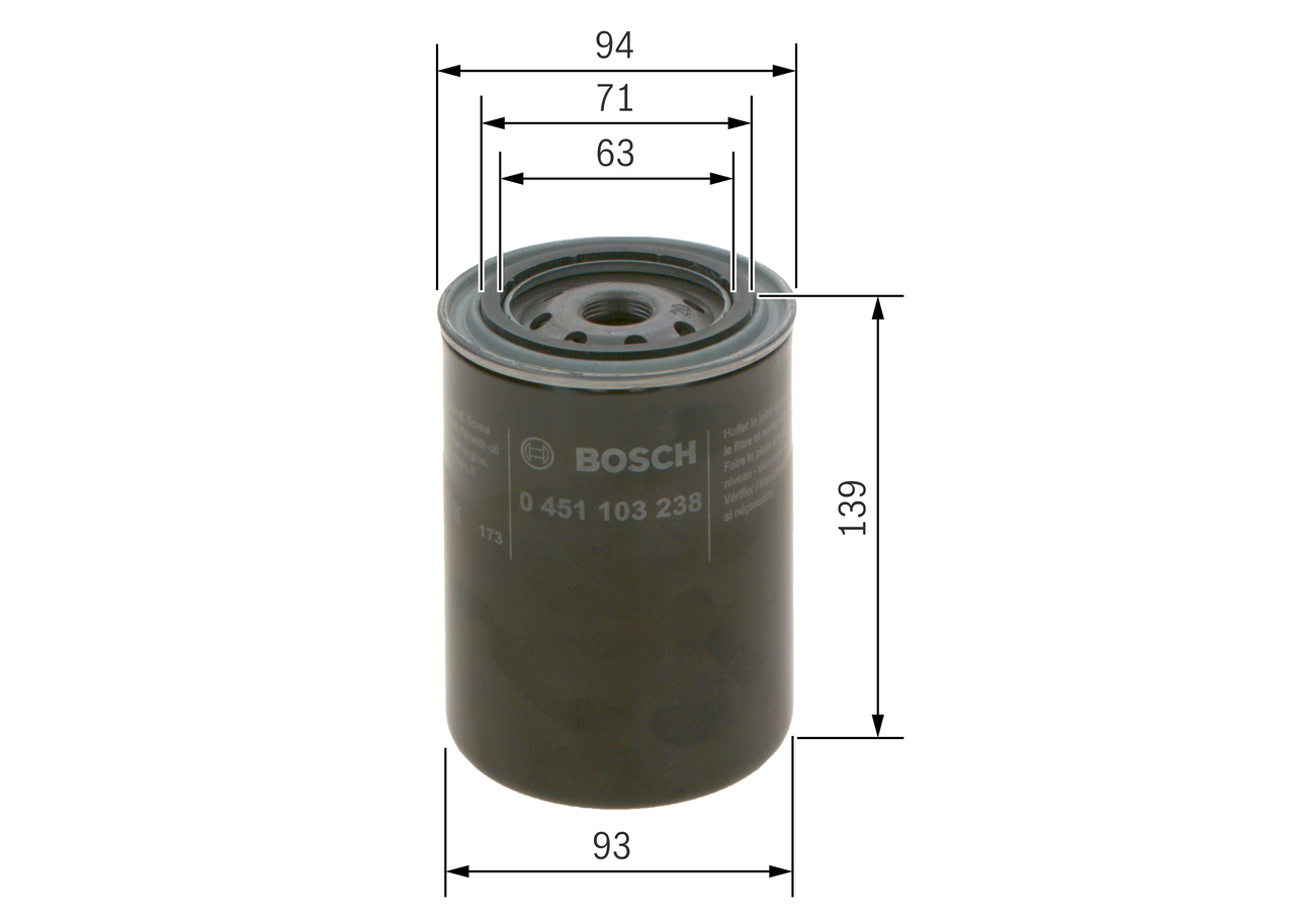 Ölfilter - 0 451 103 238 BOSCH