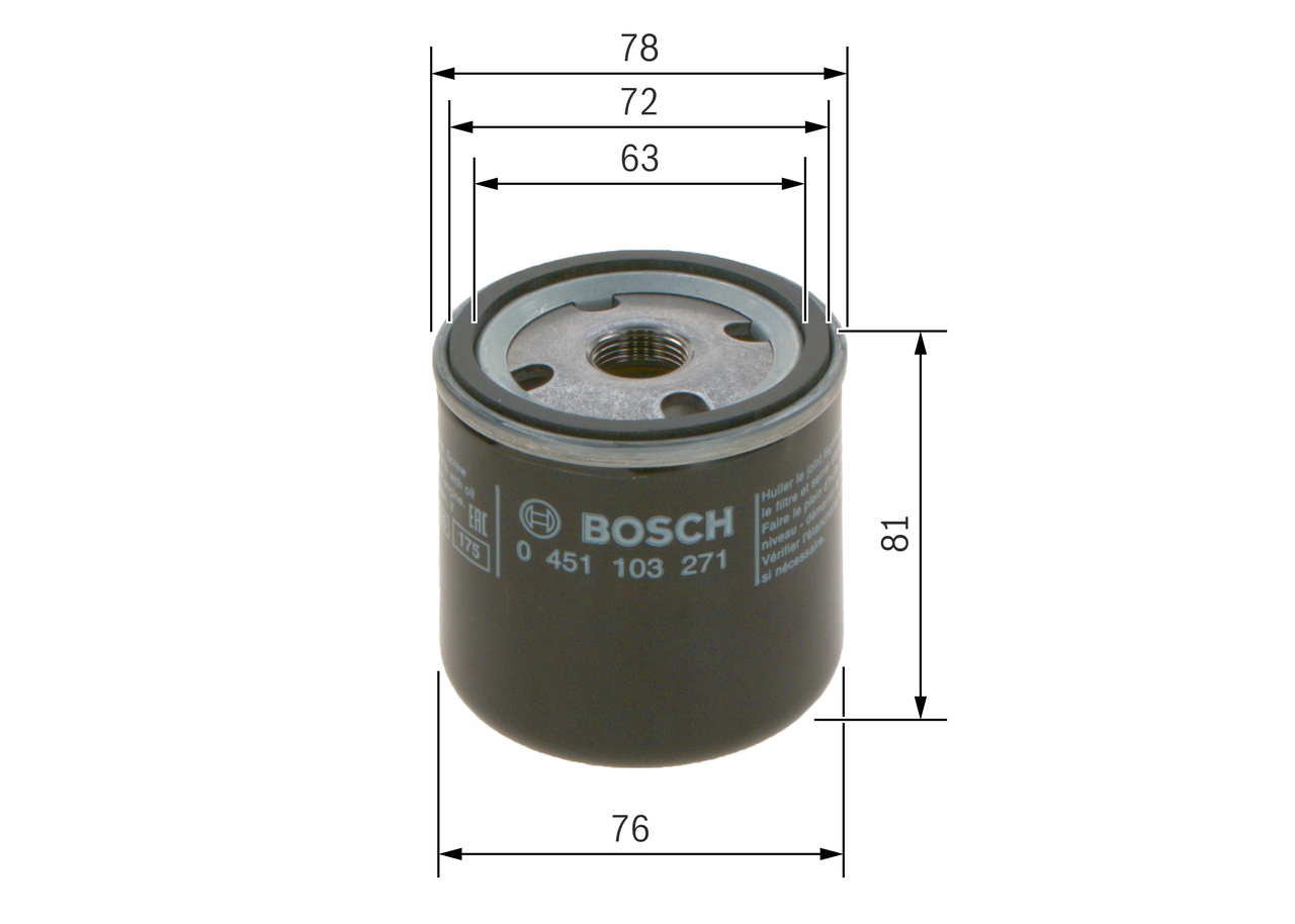 Oil Filter - 0 451 103 271 BOSCH