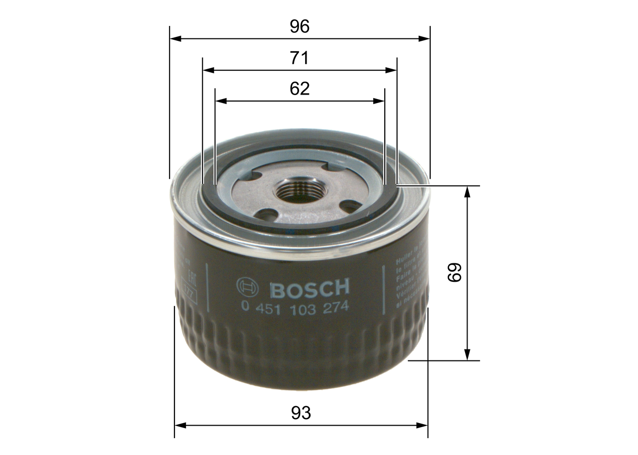 Oil Filter - 0 451 103 274 BOSCH