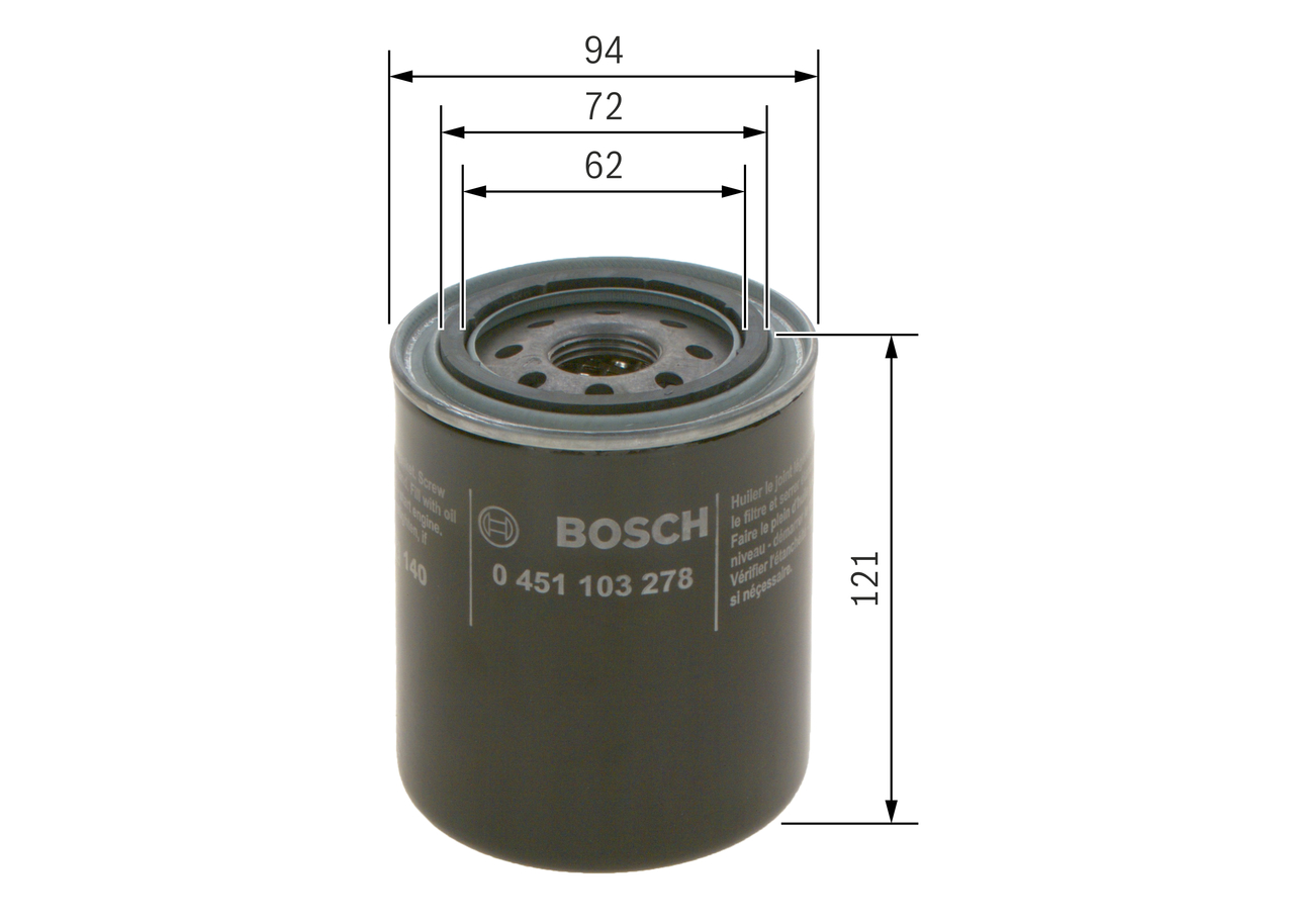 Ölfilter - 0 451 103 278 BOSCH