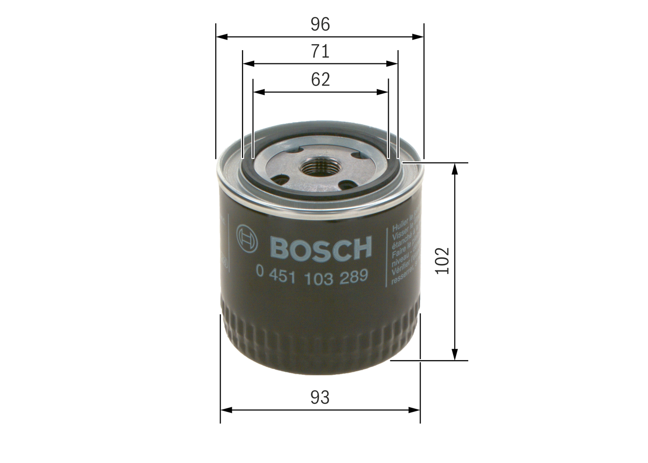Oil Filter - 0 451 103 289 BOSCH