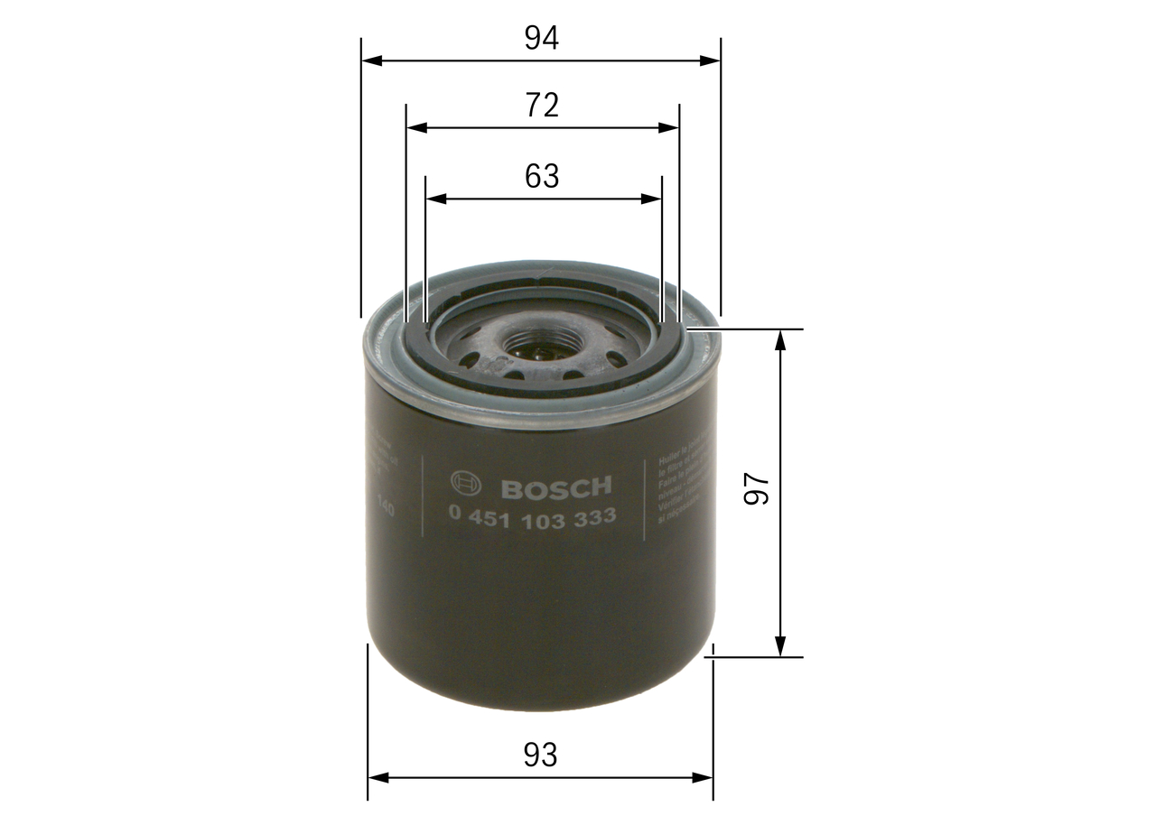 Oil Filter - 0 451 103 333 BOSCH