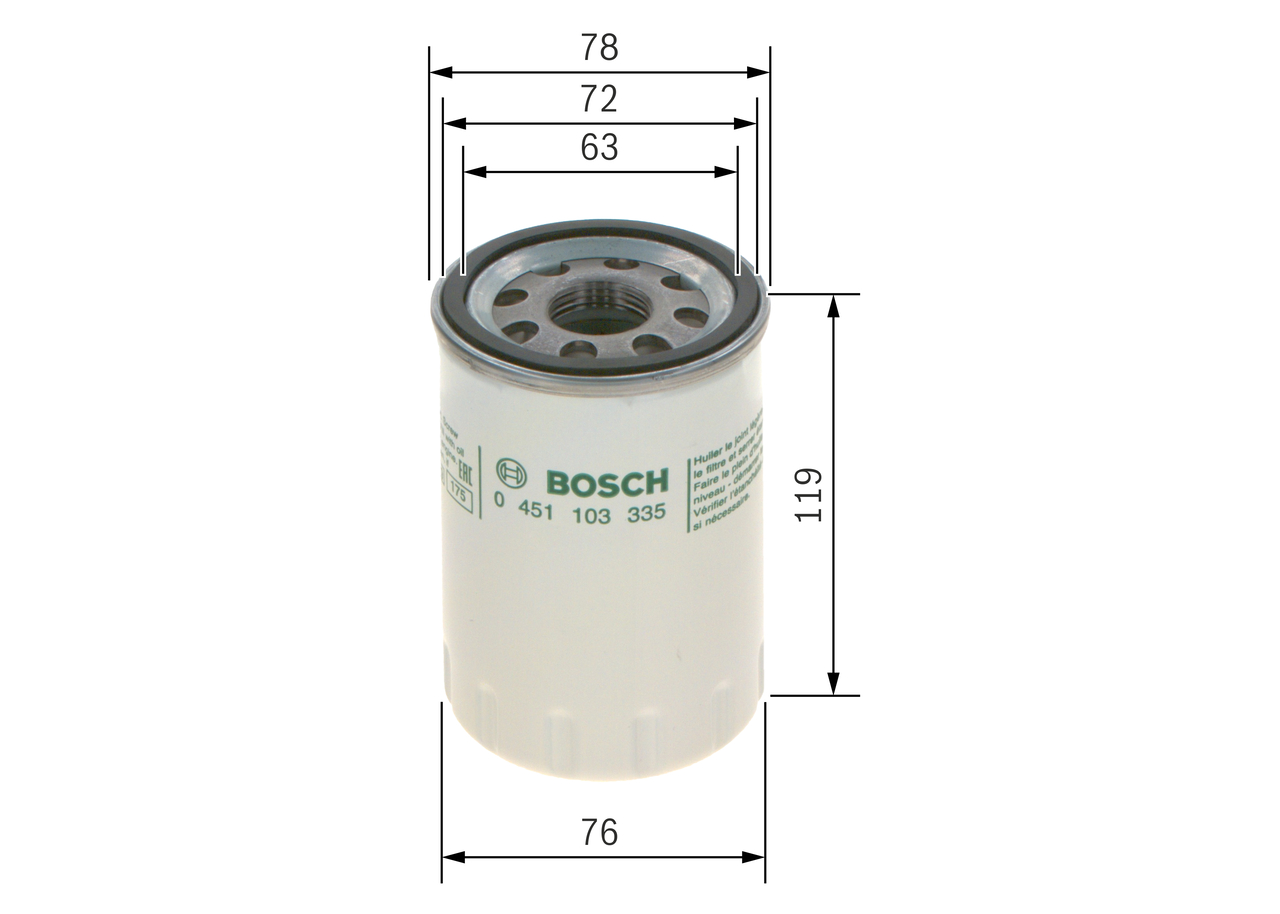 Oil Filter - 0 451 103 335 BOSCH