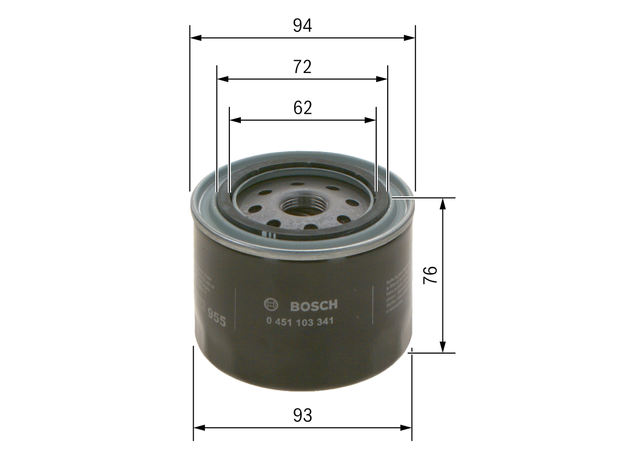 Oil Filter - 0 451 103 341 BOSCH