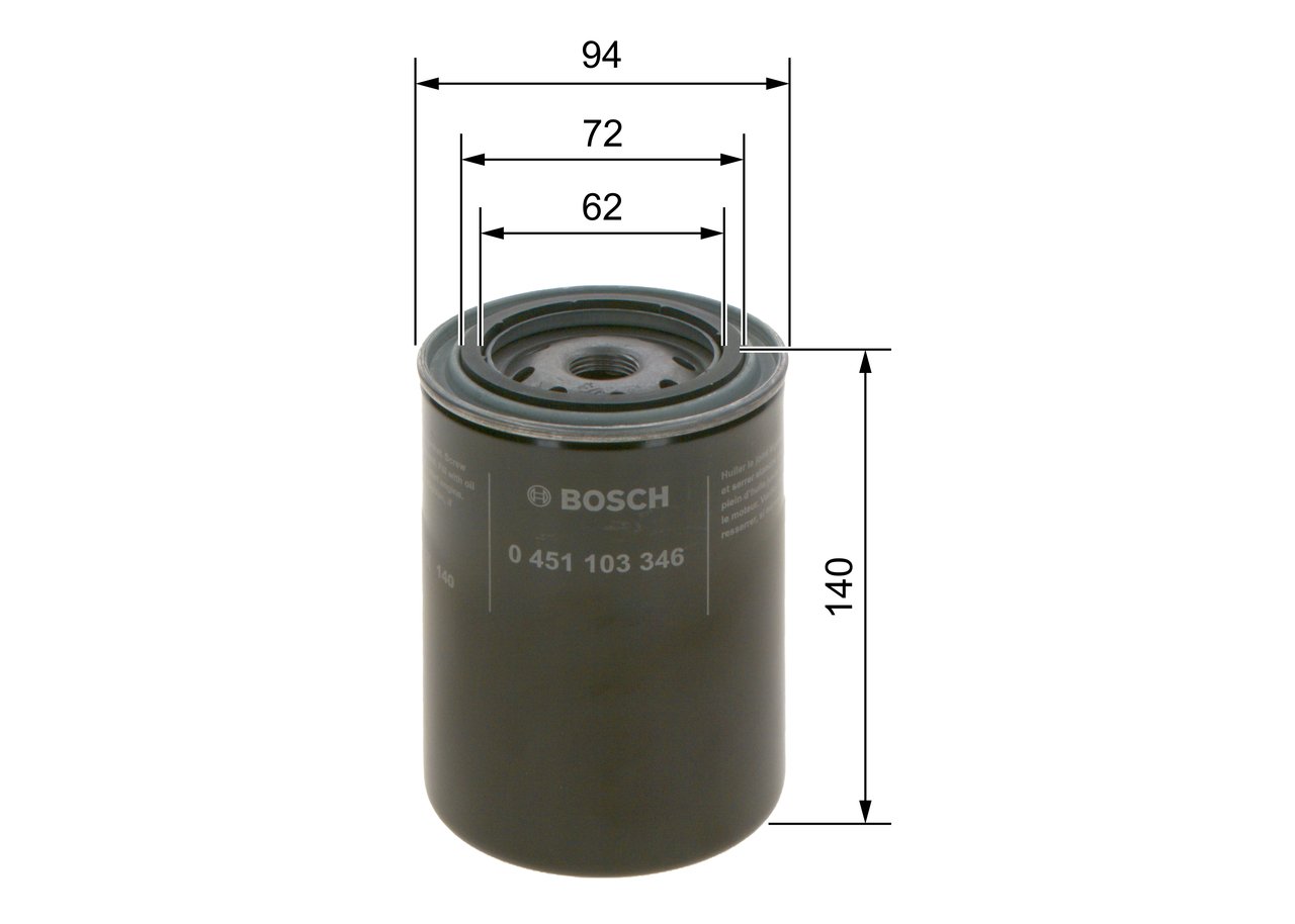 Oil Filter - 0 451 103 346 BOSCH