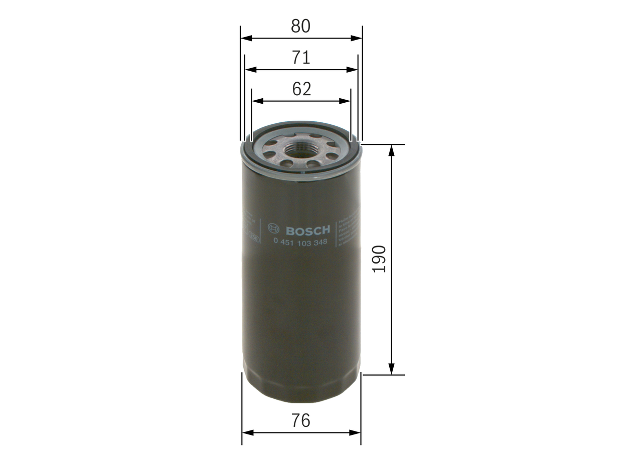 Oil Filter - 0 451 103 348 BOSCH
