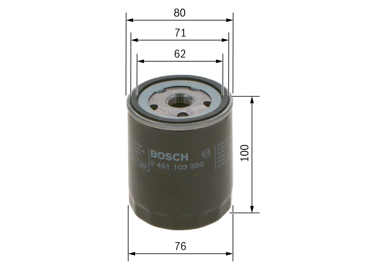 Oil Filter - 0 451 103 350 BOSCH