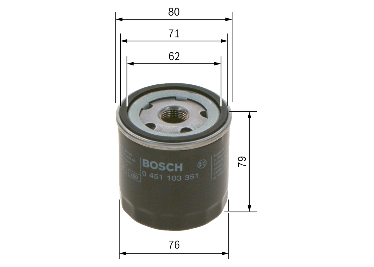 Oil Filter - 0 451 103 351 BOSCH