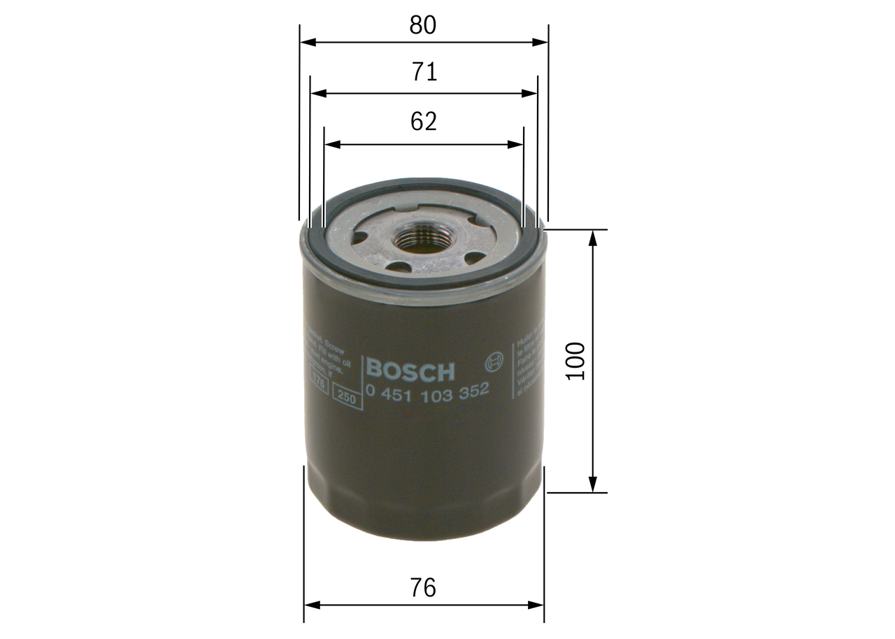 Filtro olio - 0 451 103 352 BOSCH