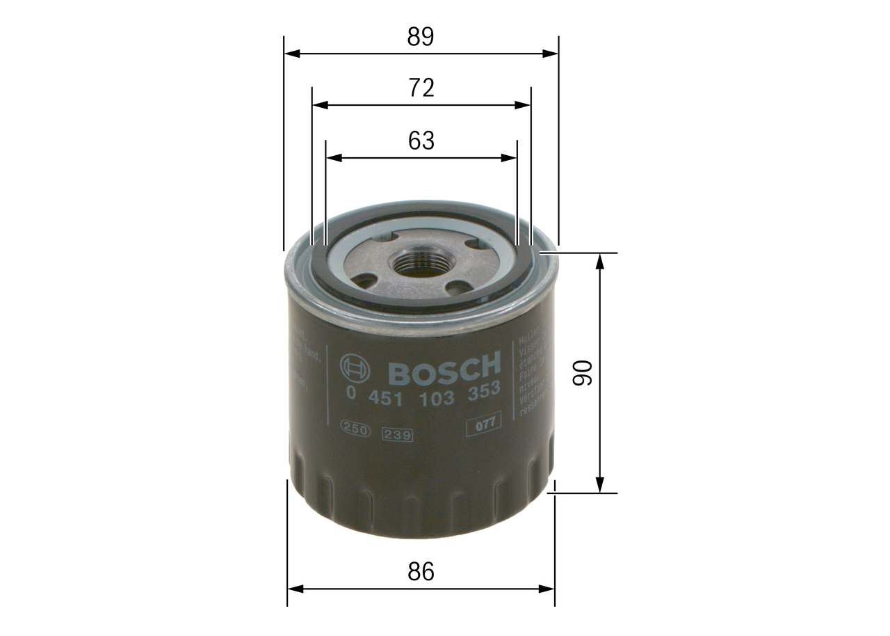 Filtro olio - 0 451 103 353 BOSCH