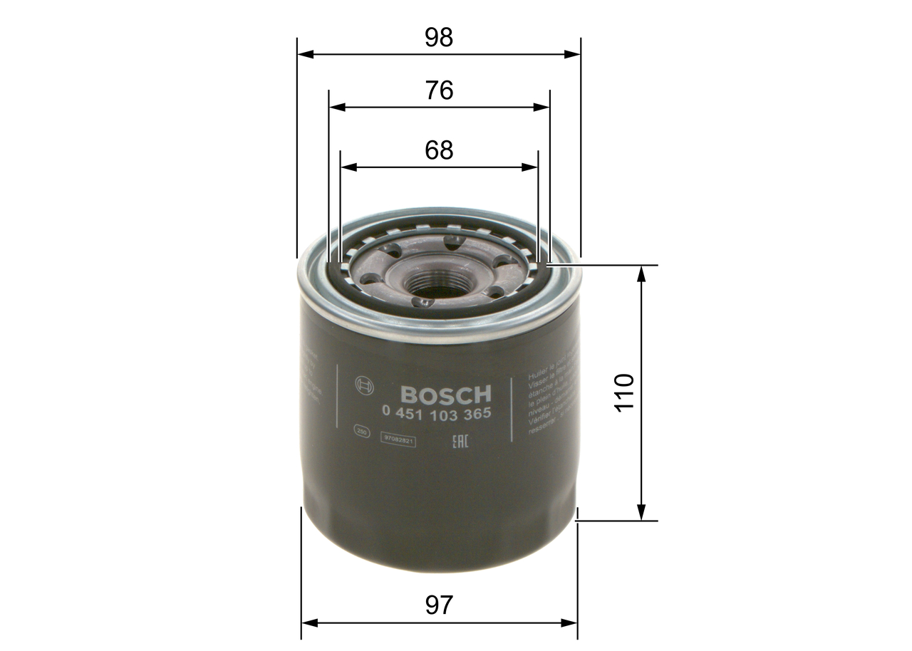 Oil Filter - 0 451 103 365 BOSCH