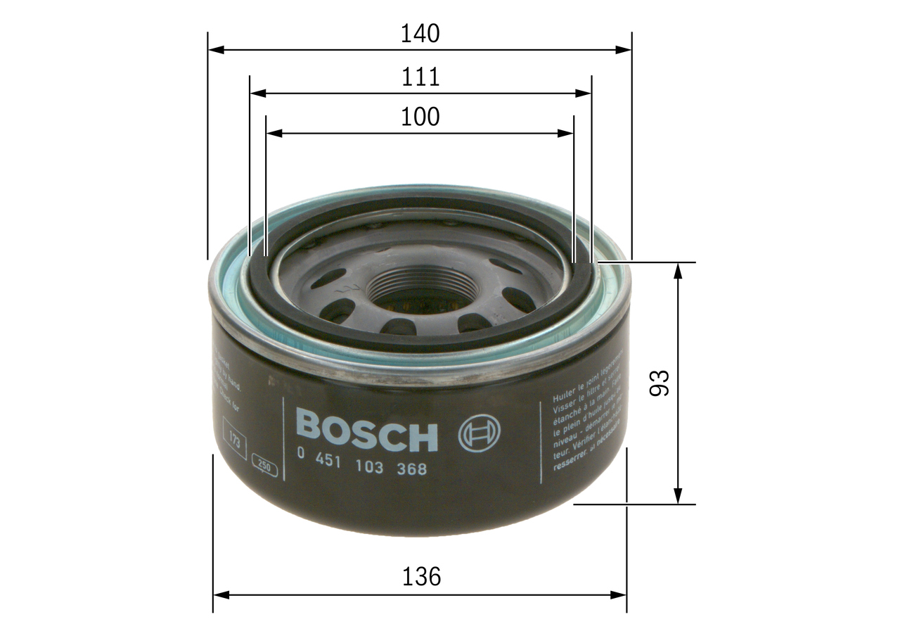 Oil Filter - 0 451 103 368 BOSCH