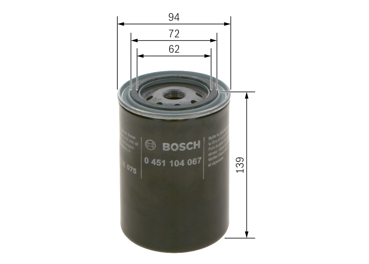 Ölfilter - 0 451 104 067 BOSCH