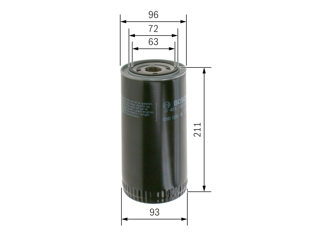 Oil Filter - 0 451 105 067 BOSCH